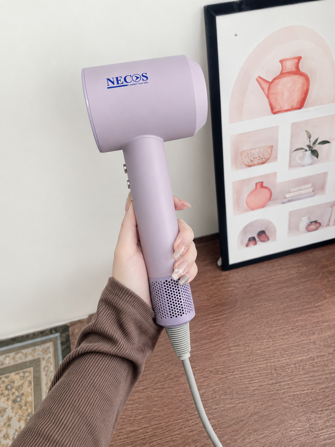 Necos Supersonic 5-in-1 Leafless Ionic Hair Dryer Salon-Grade 1600W Power | Fast Drying | Hot & Cold Air | Professional & Home Use | 1 Year Replacement Guarantee - Image 14