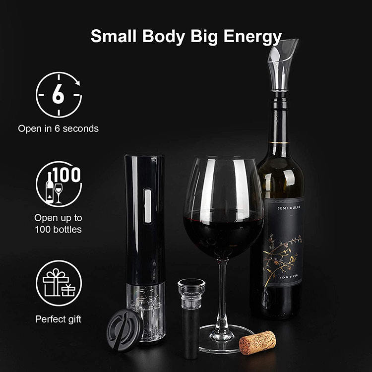 Deroly Rechargeable Electric Wine Bottle Opener – Professional Stainless Steel Automatic Corkscrew with Foil Cutter | Elegant Bar Tool & Perfect Gift for Wine Lovers - Image 7